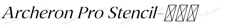 Archeron Pro Stencil字体转换